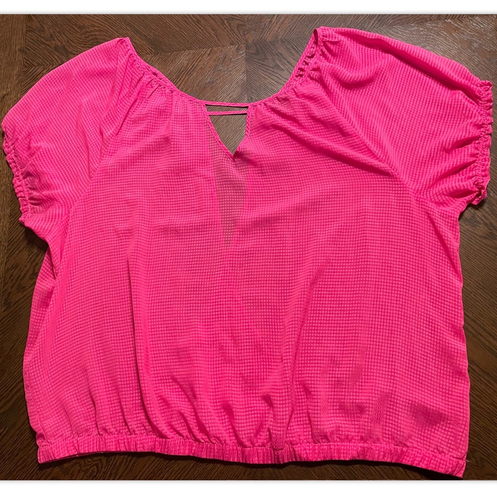 Torrid size 4 pink sheer blouse